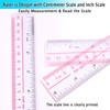 4 PCS Plastic Ruler Set, 6/8/12 Inch Clear Rulers Plastic