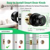 Evanshow Smart Door Knob Fingerprint Lock 4-in-1 Keyless Entry (Fingerprint/App/Code/Key)