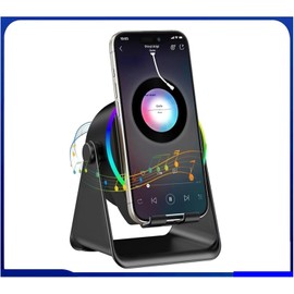 Bluetooth Speaker con Soporte para Teléfono – Inducción, Estéreo y Portátil JETVBMGQRWND haikouqixiangkuajingdianzishangwuyouxian
