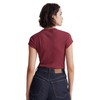 Madewell Womens Brightside Rib Tee Mulberry Wine XS (Women's 00-0)