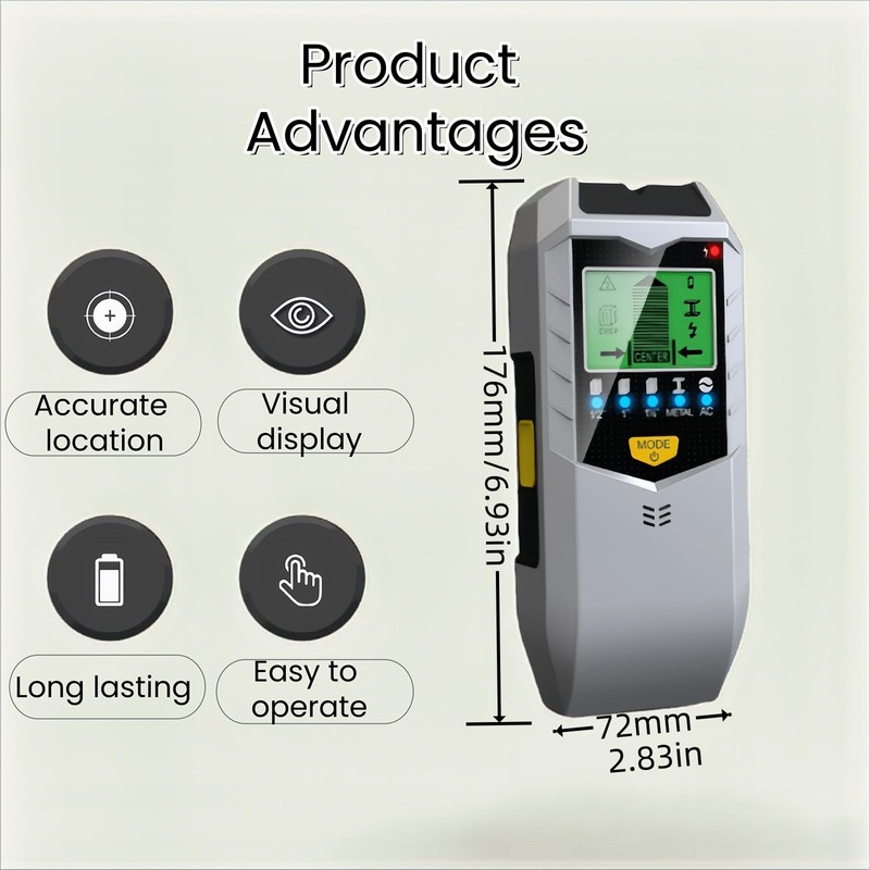 ThreeH Cable Finder Locator 5 in 1 Electronic Wall Detector