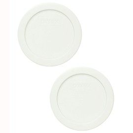 Pyrex 7200-PC 2 Cup White Food Storage Replacement Lid (2-Pack) - Made in USA