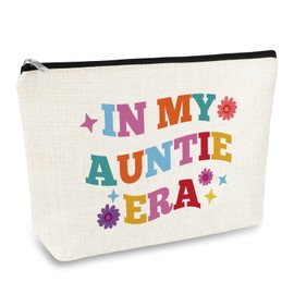 Aunt Birthday Gifts Makeup Bag Mother’s Day Gifts for Aunts Auntie from Niece Cosmetic Bag New Auntie Gift for Sister Promoted To Aunt Gift Zipper Travel Toiletry Pouch