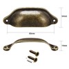 Sourcingmap Cup Pulls, Carbon Steel Shell Pull Handles Bronze Tone