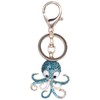 2PCS Cute Octopus Crystal Rhinestones Keychain Animal Keyring Car &