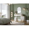 Brauthon Frameless Bathroom Mirror, 24" x 36" Arched Vanity Mirror