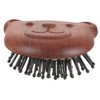 TOVINANNA 4pcs Multi-function Wooden Scalp Massage Comb Bear Shaped Hair