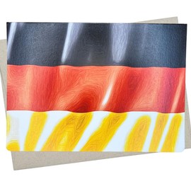 Germany Flag Card, German Flag Notecard (1 Premium Card, 5X7 Inches) for Birthday, Thinking of You, and All Occasions - 620