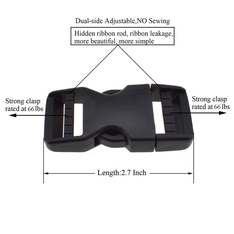 SGH Pro Quick Side Release Buckles 1" Wide 4 Pack