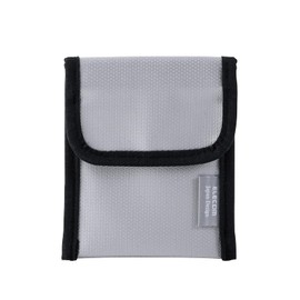 Elecom BMA-MBP01SGY Flame Retardant Pouch, Foldable, Includes Pockets, Small, Gray
