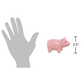 The Bridge Collection Pig Salt and Pepper Shakers - Country Farmhouse Kitchen Accessories - Unique Barnyard Animal Table Decor