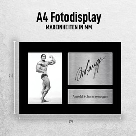 HWC Trading A4 Arnold Schwarzenegger Mr Olympia Gifts Printed Signed Autograph Picture For Bodybuilding Fans - A4
