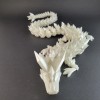 Cinderwing White 24" Crystal Articulated Dragon 3D Printed Sensory/Fidget Toy,