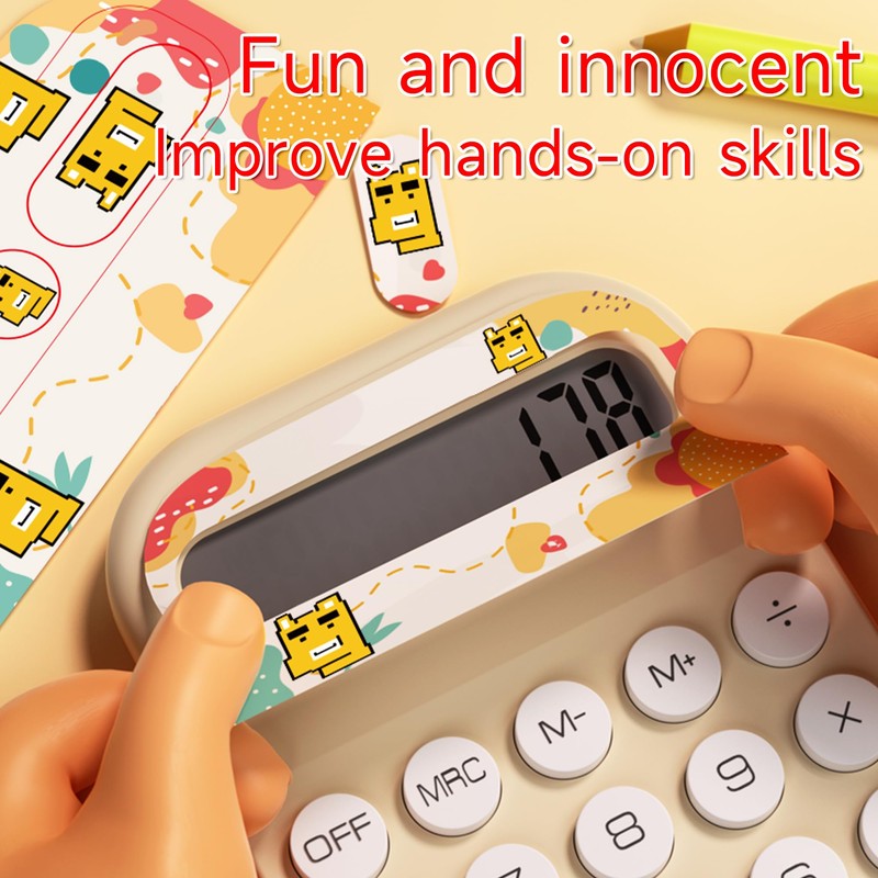 Exlliy Cute Calculator, 8-Digit LCD Mini Pocket Calculator, Aesthetic &