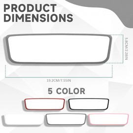 HEVLE Car Rear View Mirror Protector Frame, Rearview Mirror Edge Cover, Silicone Auto Rearview Mirror Protection Cover, Car Mirror Decor Accessories Compatible with Model 3/ Y (Gray)