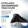 Narrak Adult Tricycle Cover,Waterproof 3 Wheeled Bike Cover with Reflective