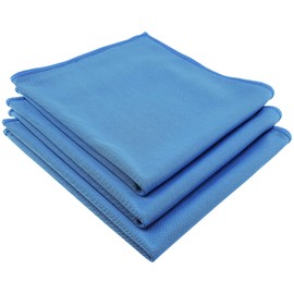 elauelue - Stainless steel cleaning cloths, stainless steel cleaning cloth, microfibre cloth, set of 3, 34 x 34 cm