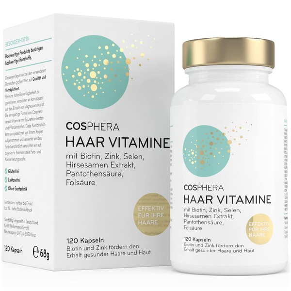 Cosphera Cosphera Haar-Vitamine - Hochdosiert mit Biotin, Selen und Zink
