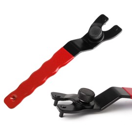 KINMINGZHU Adjustable Pin Wrench for Angle Grinder Machine,Grinder Spanner ​Wrench (Red)