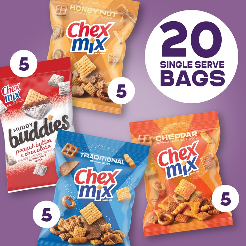 Chex Sweet & Salty Snack Variety Pack, Individually Wrapped Snack