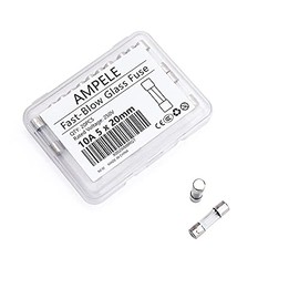 AMPELE (Pack of 20) 10A Fast-Blow Fuse 10Amp 250V Glass Fuses 0.2 x 0.78 inch/5 x 20 mm (10Amp)(F10AL)
