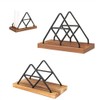 Walquicks 2Pcs Metal and Wooden Napkin Holder - Triangle Design