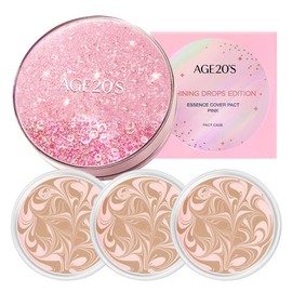 Age to Wenness Shining Drop Edition Pink Pact 12.5g set, No. 23 Pink Latte, 1 piece / 에이지투웨니스 샤이닝드롭 에디션 핑크 팩트 12.5g 세트, 23호 핑크라떼, 1개