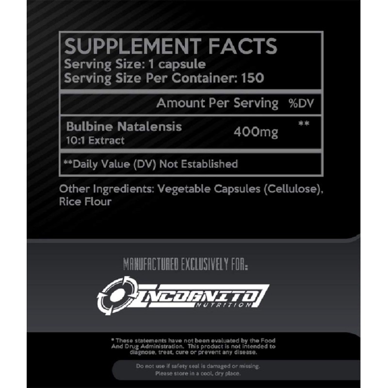 BULBINE NATALENSIS - MAX Strength - 400 MGS Per Serving