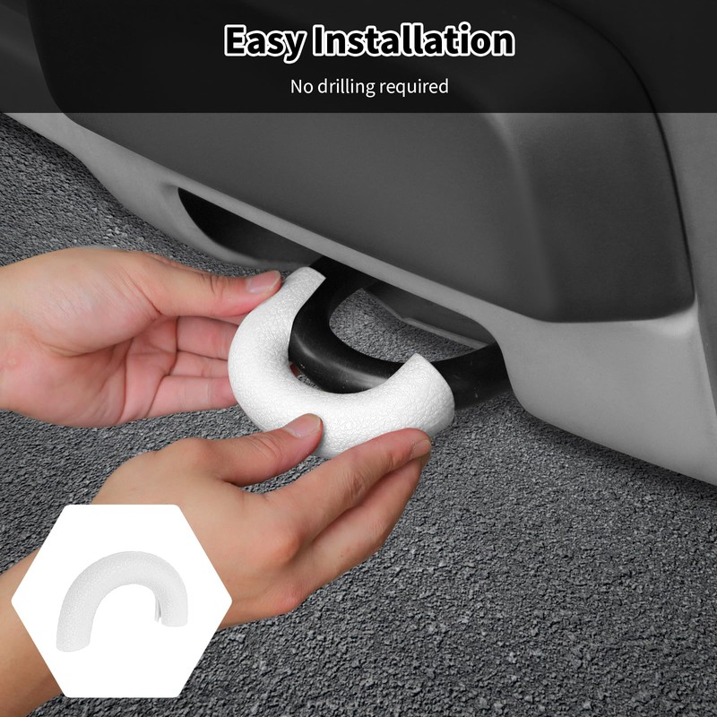 White Front Bumper Tow Hook Covers Compatible with F150 2009-2025