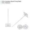 PATIKIL 80mm Perforated Insulation Pins with Round Washer,100 Sets 2in