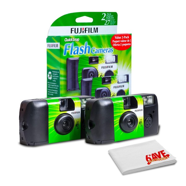 FUJIFILM QuickSnap Flash 400, One-Time-Use Disposable Camera with Flash (1x