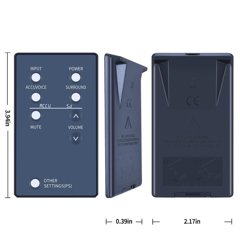 PZL New Replacement Remote Control for Zvox Multi Level AccuVoice