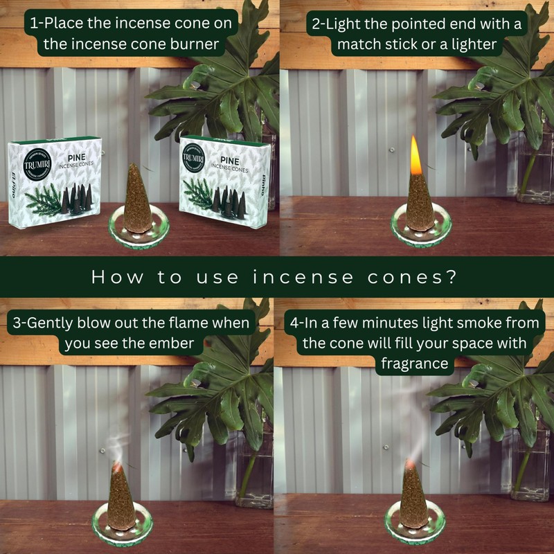 Pine Incense Cones - Dual Pack of 10 - Scented