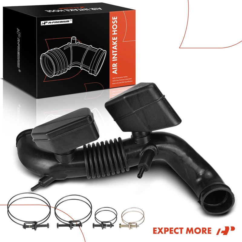 A-Premium Engine Air Clean Intake Tube Hose W/Clamps Compatible with