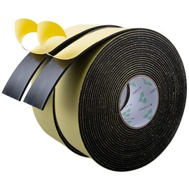 High Density Foam Insulation Tape Adhesive, Seal, Doors, Weatherstrip, Waterproof, Plumbing, HVAC, Windows, Pipes, Cooling, Air Conditioning, Weather Stripping, Craft Tape (66Ft x 1/8’’ x 2’’)