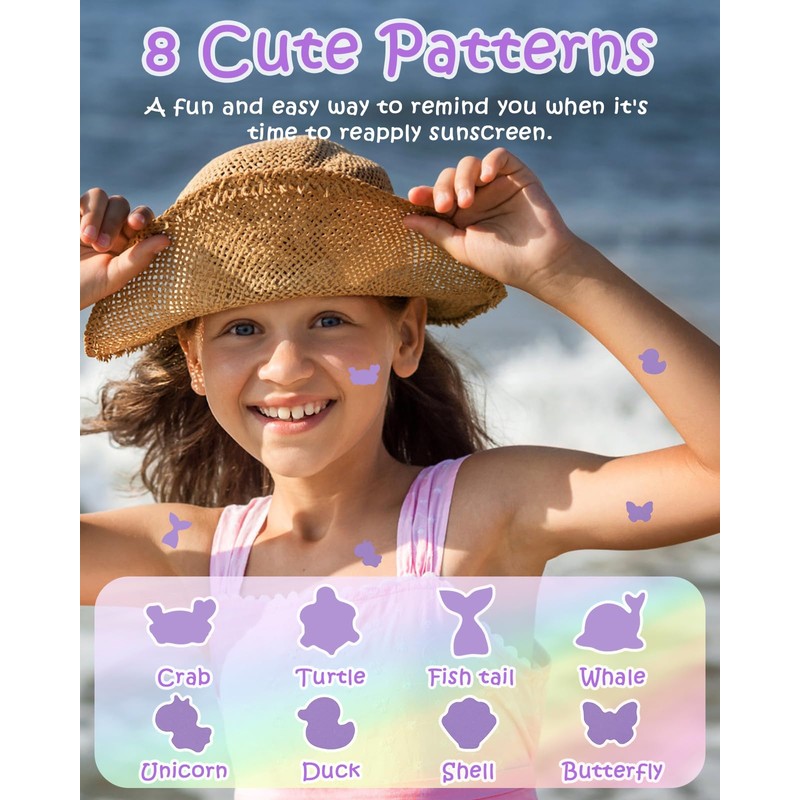 UV Detection Stickers for Sunscreen - 80 Count UV Detection