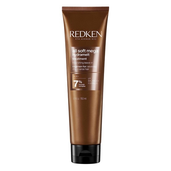 Redken Leave-In Hair Cream for Dry and Broken Hair, Invigorates and Hydrates, with Aloe Vera, All Soft Mega Hydramelt, 1 x 150 ml