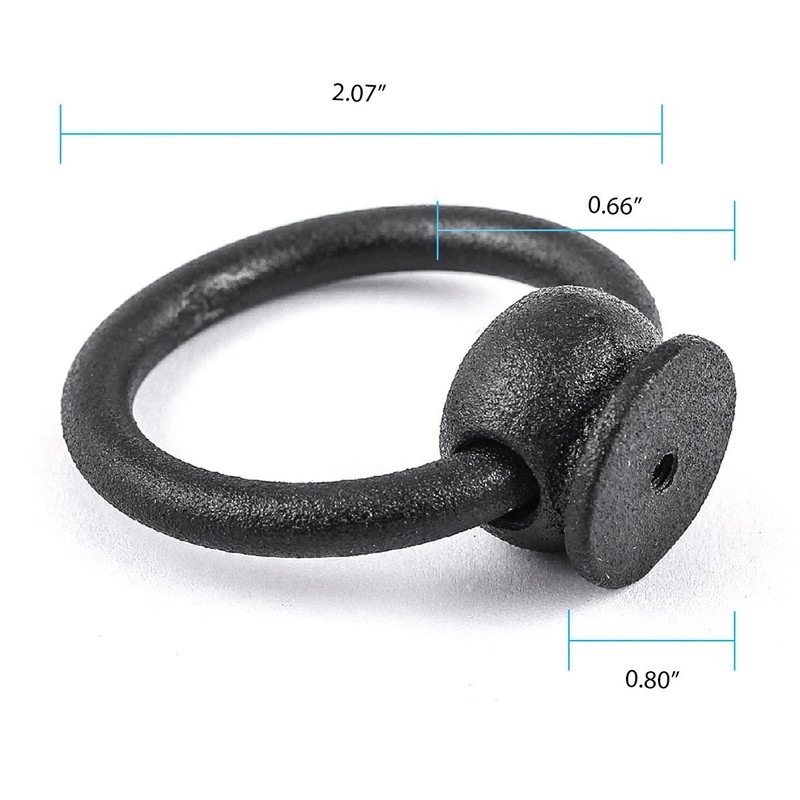 Renovators Supply Manufacturing Cabinet Handles 2 in. Black Wrought Iron