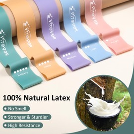 Resistance Bands for Working Out, Exercise Bands Resistance Band for Physical Therapy, Stretch Bands for Legs, Arm, Whole-Body Fitness, Booty, Stretching, Women & Men Workout Bands, Set of 5