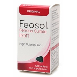 Feosol Ferrous Sulfate Iron, Original, Tablets 120 ea (Pack of 4)