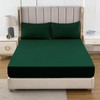 Soifox Super King Fitted Sheet Dark Green - Bed Sheets