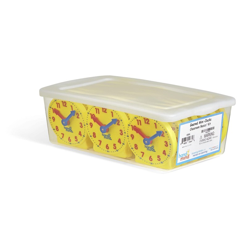 hand2mind-42836 Geared Clocks Classroom Kit (Set of 24)