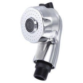 sourcing map 1 Pcs Shampoo Bowl Sprayer Head, Sink Faucet Sprayer Side Control Button Salon Sink Sprayer Replacement Part with 2 Buttons for Spa Barber Shop Hair Washing Bath, Silver