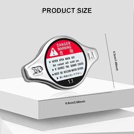 RGOAANC Radiator Cap, Radiator Cover Car, Radiator Coolant Reservoir Cap Compatible with Honda Accord 1994-2006 Civic 1992-2005 CRV 1997-2005 Pilot 2003-2008, Replaces OEM #19045-PAA-A01 19045PAAA01