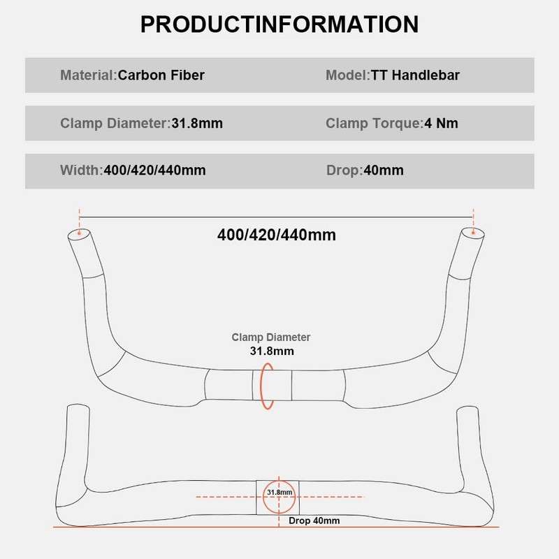 Yccyctrek triathlon handlebars bicycle 31.8 mm bullhorn handlebars bike handle
