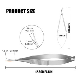 Cuticle Scissors, Nail Scissors Curved, Cuticle Scissors Professional, Cuticle Scissors Extra Fine Curved Professional Precise Pointed Tip Grooming Kit for Eyebrow, Eyelash, Trim Nail and Dry Skin
