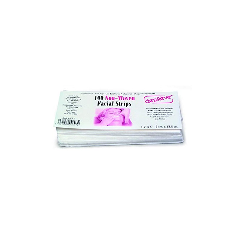 Depileve Facial Wax Strips - Hair Removal Waxing Strips for