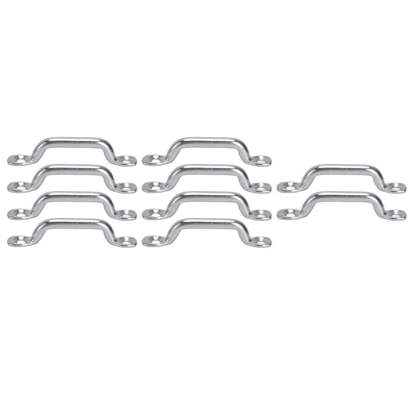 BORDSTRACT 10Pcs Boat Top Pad Eye Deck Loop Tie Down,Stainless