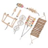 8pcs Parrot Chewing Toy Shredding Foraging Toys Climbing Ladder Cage