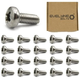 (M4 x 10mm) Pozi Pan Machine Screws/Bolts (20 Pack) Stainless Steel